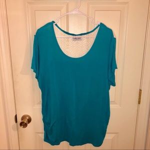 Caren Sport Crocheted Lace Backed Top